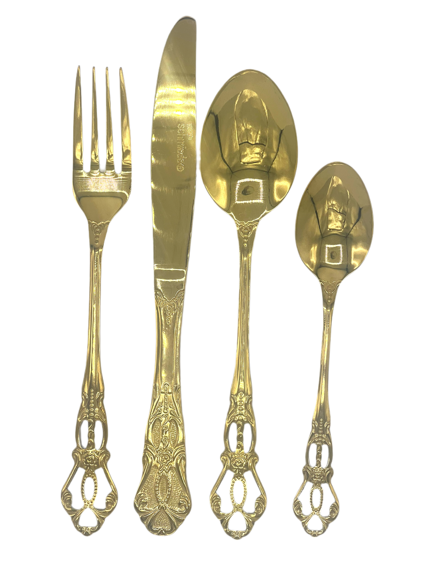 Luxueuze gouden theelepel