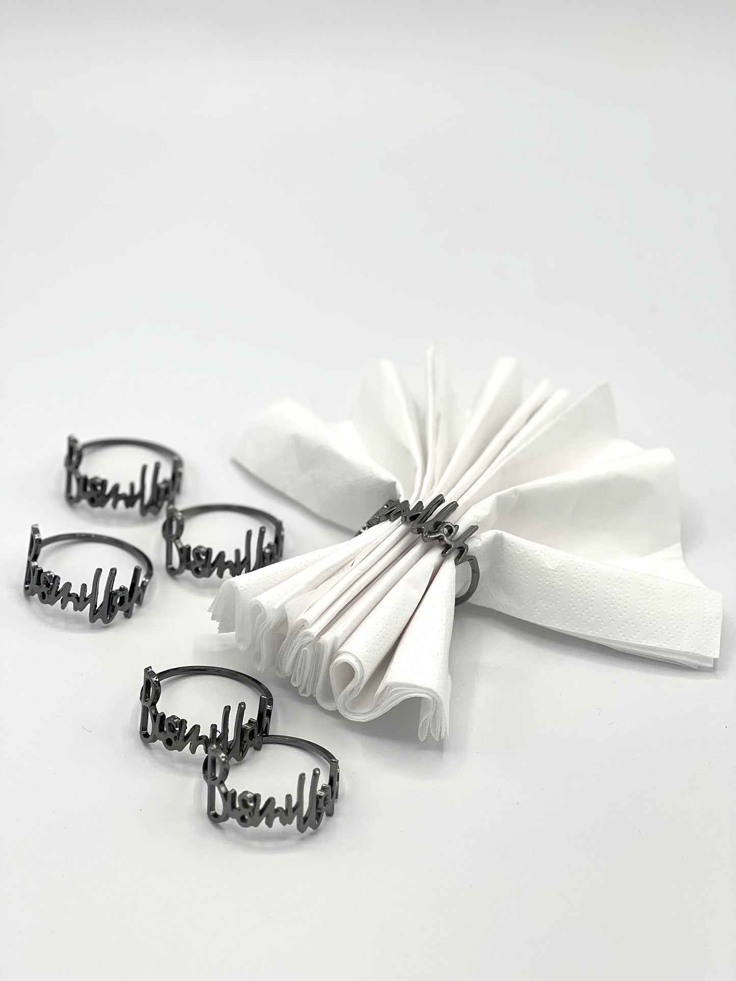 Bismillah zwarte servetringen