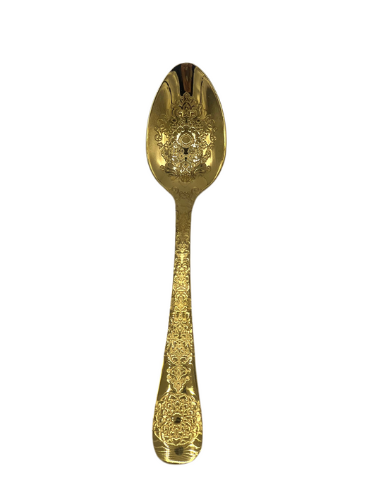 Gouden theelepel met motief